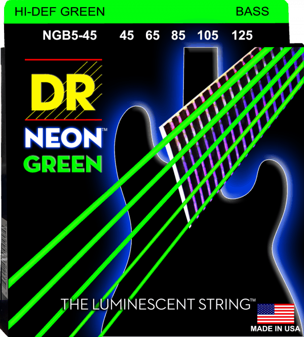 DR Strings Neon Green 5 String Medium (45-125)