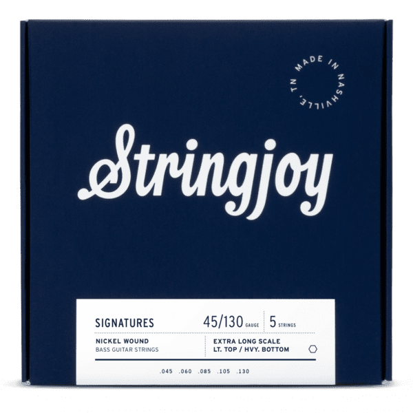 Stringjoy Light Top / Heavy Bottom Gauge (45-130) 5 String Extra Long Scale Nickel Wound