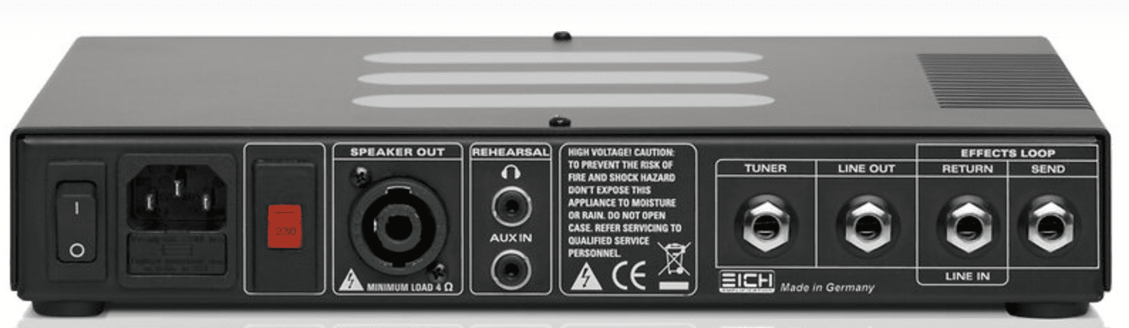 Eich T-900 Bass Amp Back