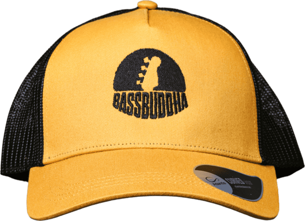Bass Buddha Trucker Snapback Mustard And Black Cap